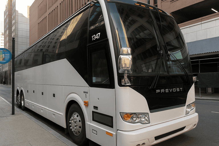 a Charter Bus Rental Lakeville coach bus
