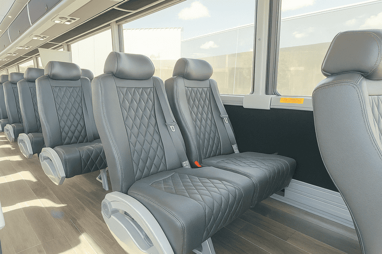 interior of Charter Bus Rental Lakeville charter bus